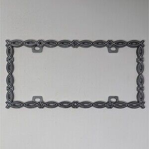 Christian Repeating Fish Symbol  Ichthys Metal License Plate Frame Ichthus